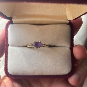 Helzberg Diamonds Gold Amethyst Ring 7